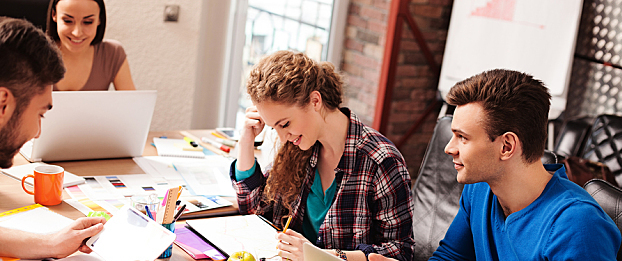 Image of employees working