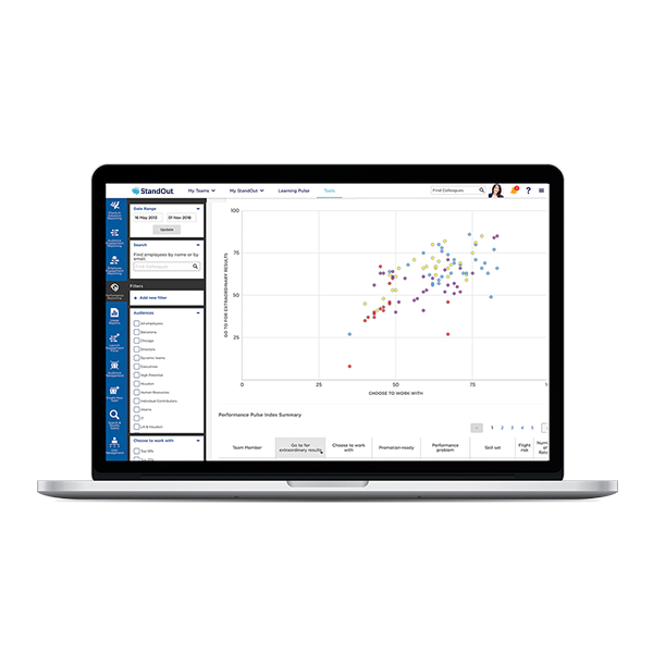 The StandOut reporting tools displayed on a laptop.