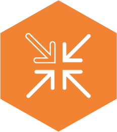 Icon Design Of Arrows Pointing Inward.