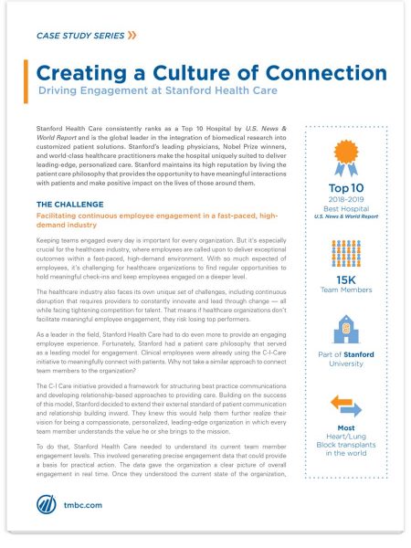 Image of Stanford Health Care Case Study PDF.