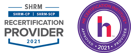 SHRM and HRCI logos.